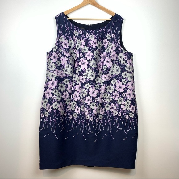 Talbots Dresses & Skirts - Talbots Navy Floral Sleeveless Shift Dress